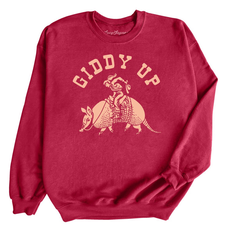 Giddy Up Graphic Sweatshirt - Cardinal Red