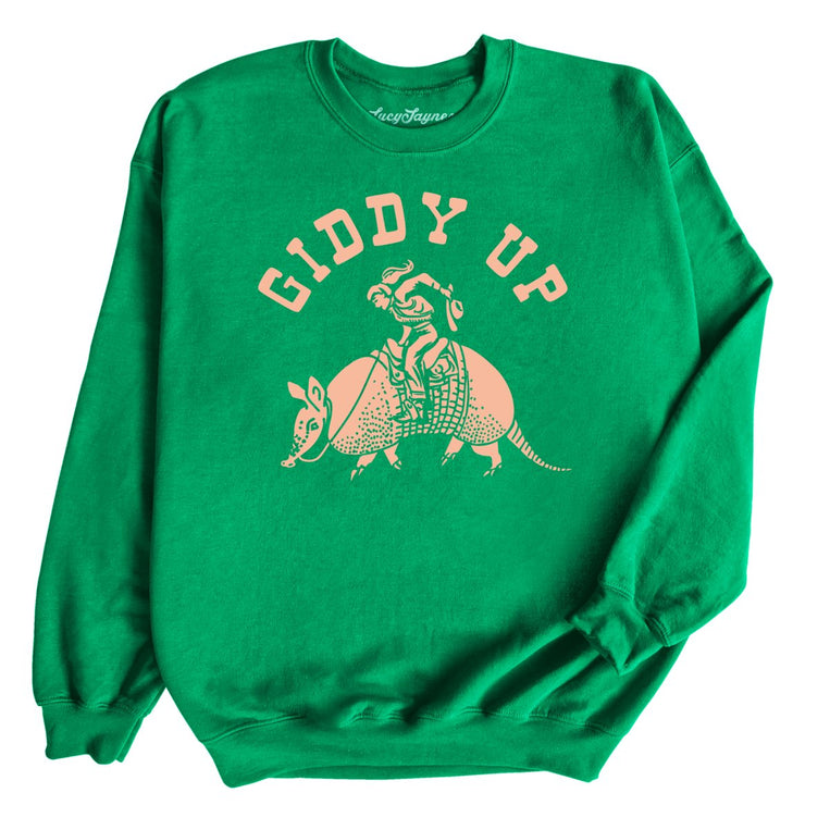 Giddy Up Graphic Sweatshirt - Irish Green