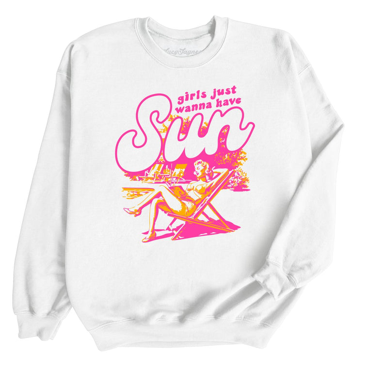 Girls Just Wanna Have Sun Graphic Sweatshirt