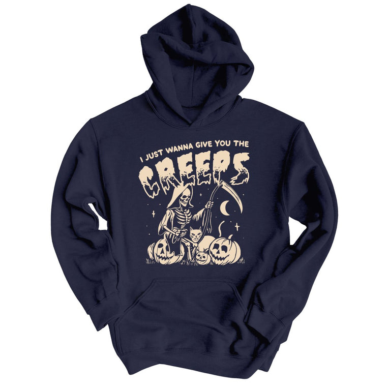 Give You The Creeps Graphic Hoodie - Classic Navy