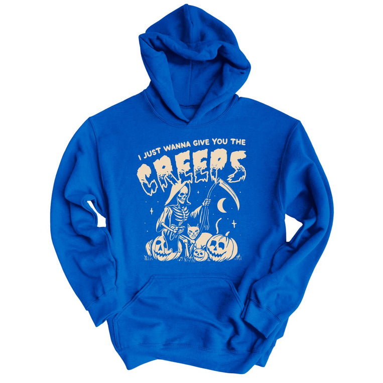 Give You The Creeps Graphic Hoodie - Royal