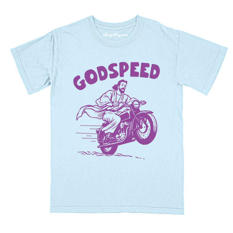 Godspeed Comfort Colors Graphic Tee - Chambray