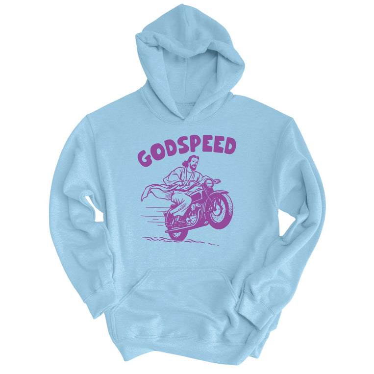 Godspeed Graphic Hoodie - Light Blue