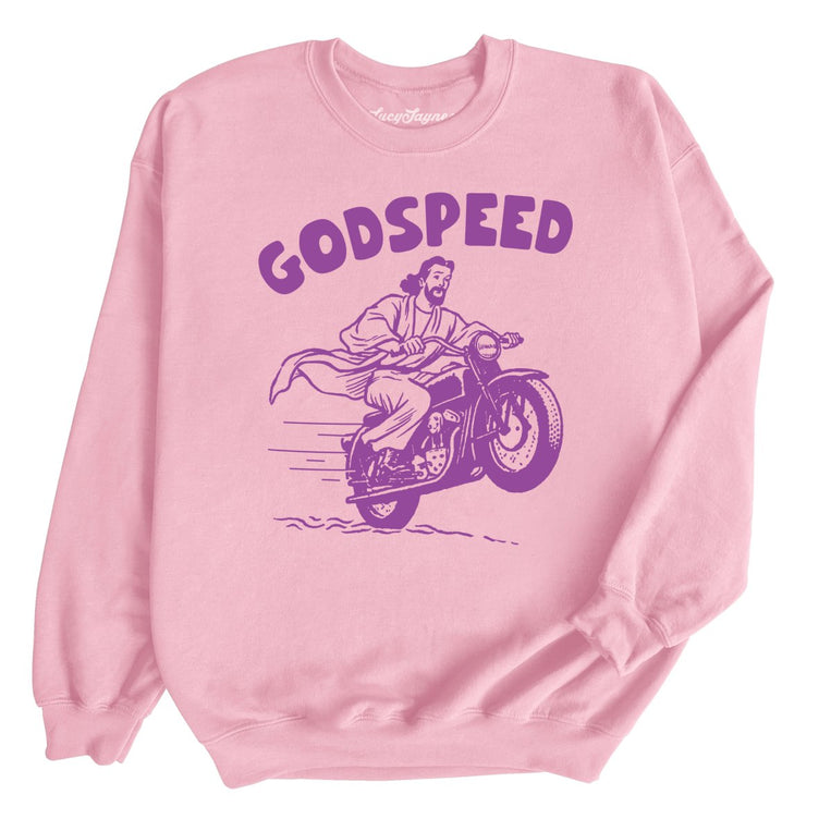 Godspeed Graphic Sweatshirt - Light Pink
