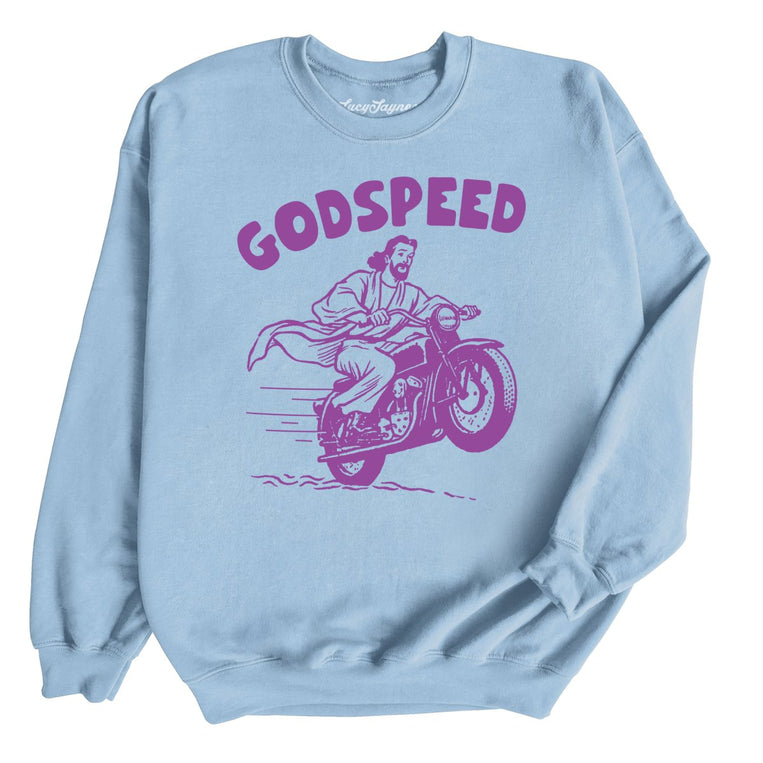 Godspeed Graphic Sweatshirt - Light Blue
