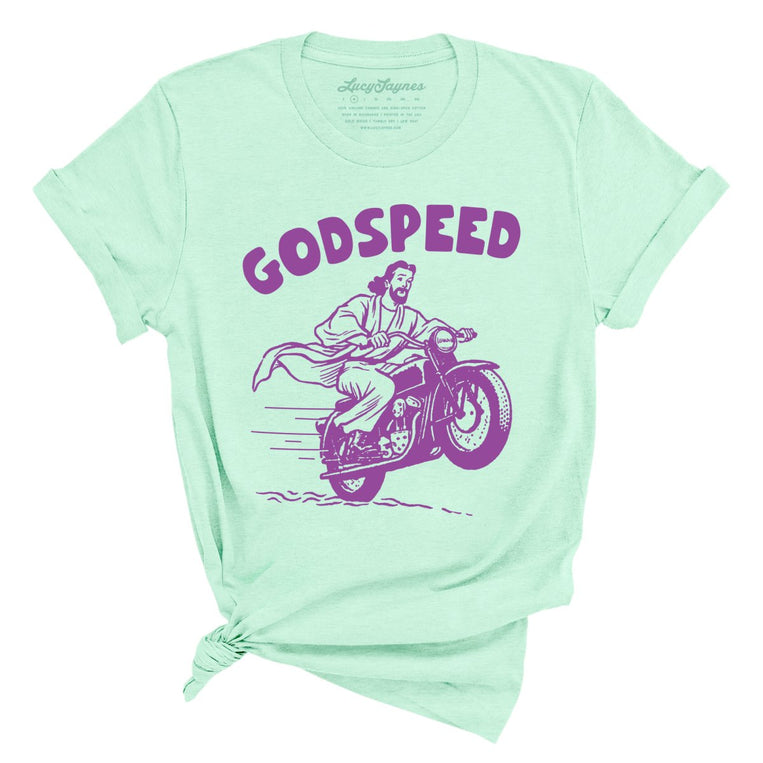 Godspeed Graphic Tee - Heather Mint