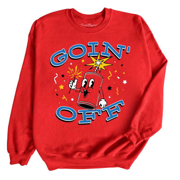 Goin' Off Graphic Sweatshirt - Red
