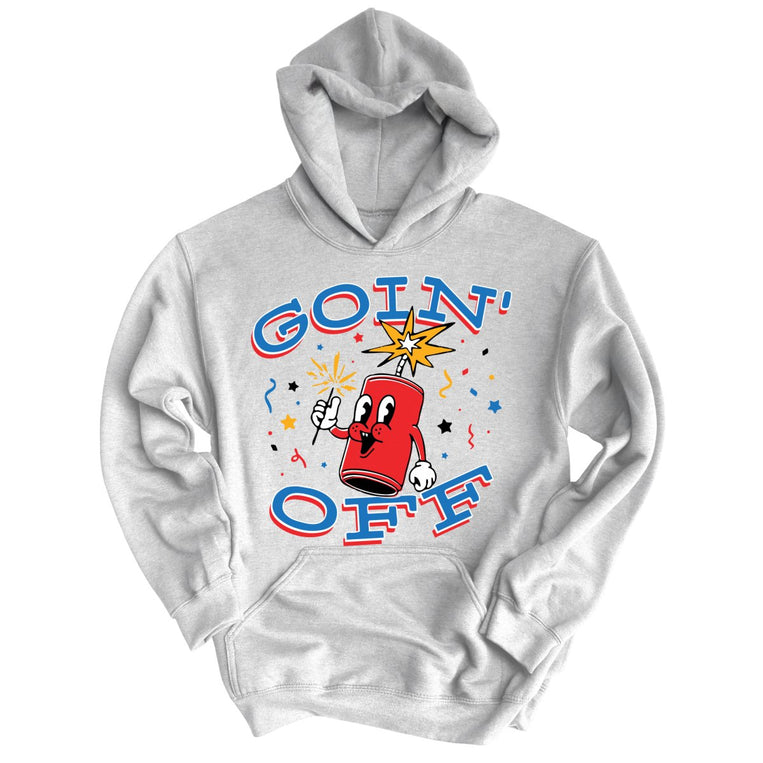 Goin' Off Graphic Hoodie - Grey Heather