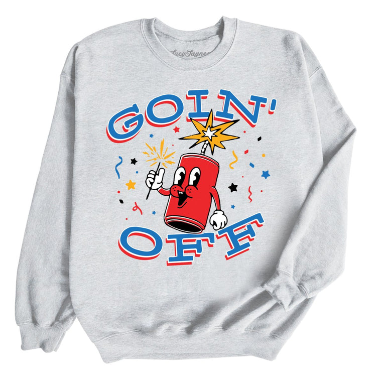 Goin' Off Graphic Sweatshirt - Ash