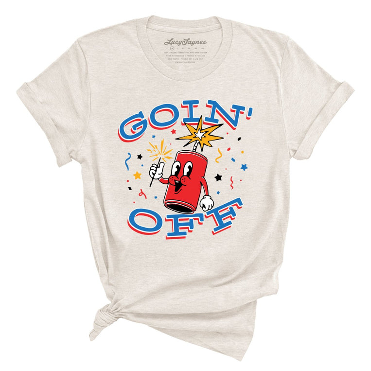 Goin' Off Graphic Tee - Heather Dust