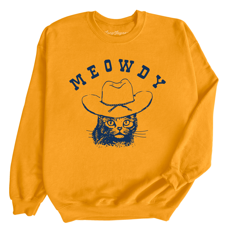 Meowdy Graphic Sweatshirt - Gold