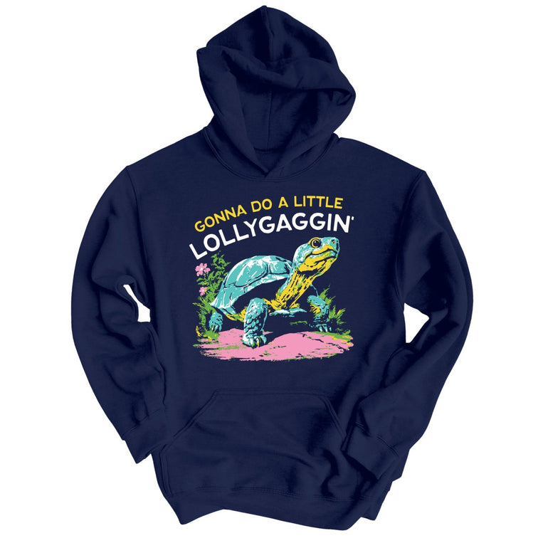 Gonna Do A Little Lollygaggin' Graphic Hoodie - Navy