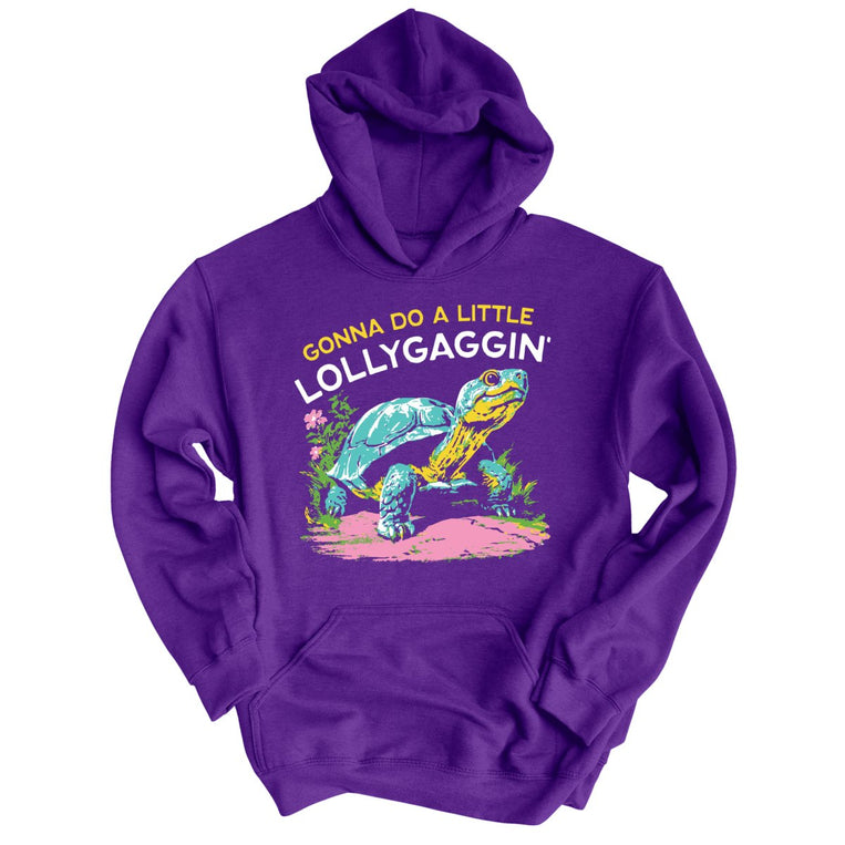 Gonna Do A Little Lollygaggin' Graphic Hoodie - Purple