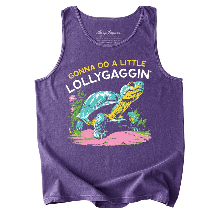 Gonna Do A Little Lollygaggin' Comfort Colors Graphic Tank Top