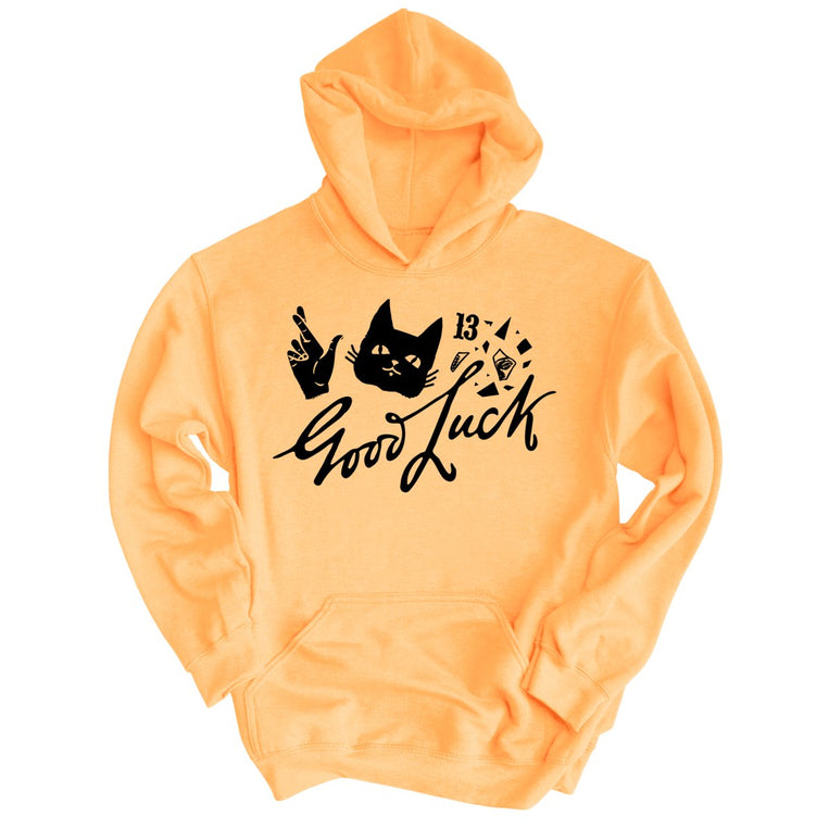 Good Luck Graphic Hoodie - Peach