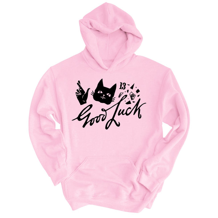 Good Luck Graphic Hoodie - Light Pink