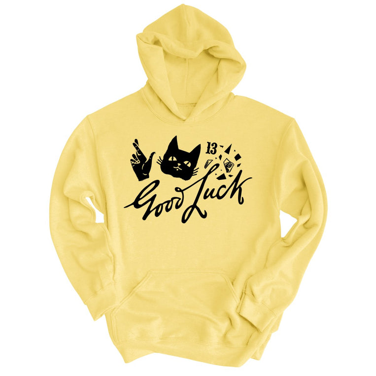 Good Luck Graphic Hoodie - Light Yellow