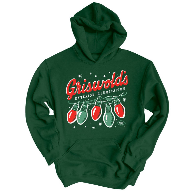 Griswold's Exterior Illumination Graphic Hoodie - Forest Green
