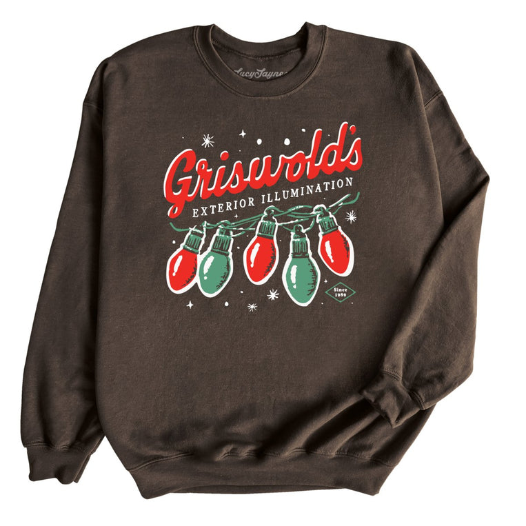 Griswold's Exterior Illumination Graphic Sweatshirt - Dark Chocolate