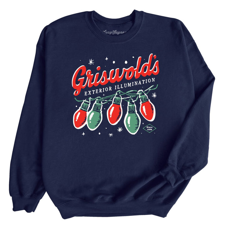 Griswold's Exterior Illumination Graphic Sweatshirt - Navy