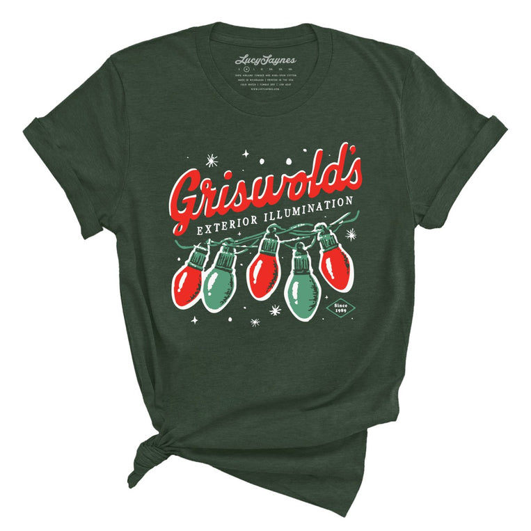 Griswold's Exterior Illumination Graphic Tee - Heather Forest