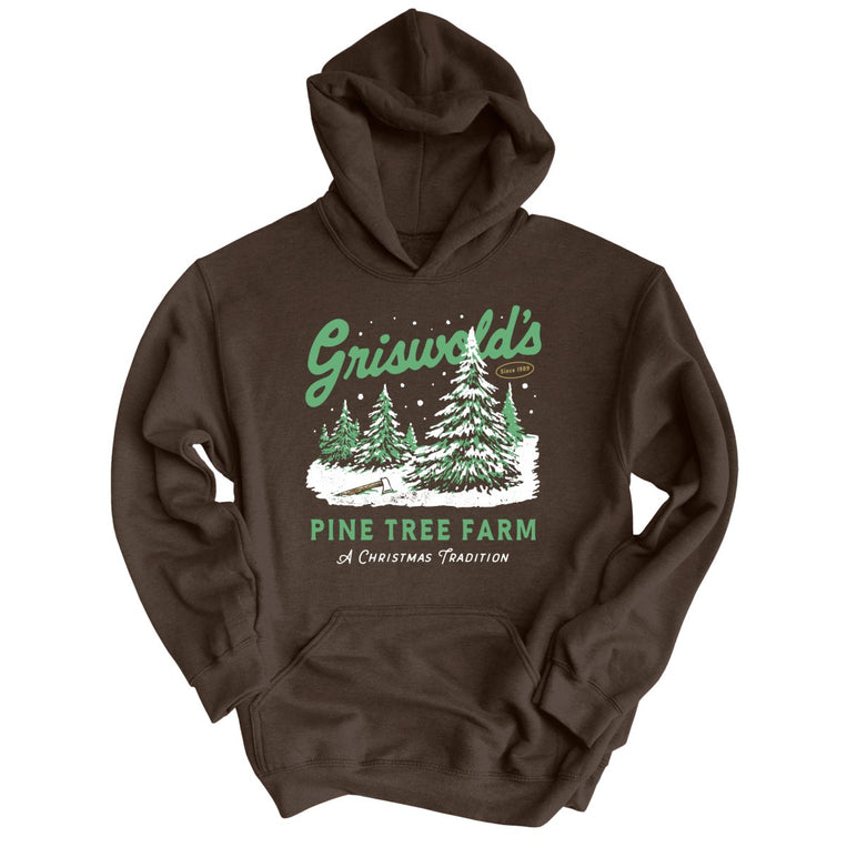 Griswold's Pine Tree Farm Graphic Hoodie - Dark Chocolate