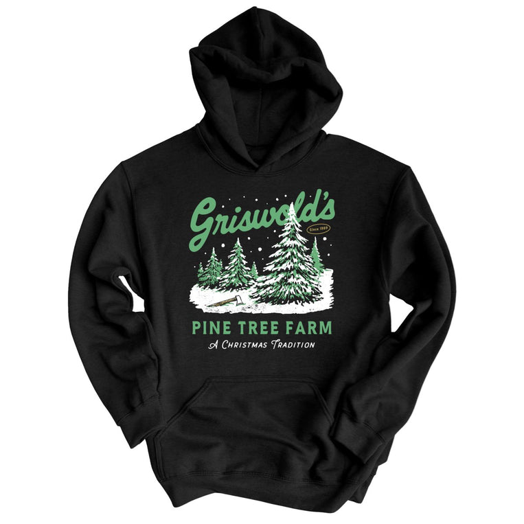 Griswold's Pine Tree Farm Graphic Hoodie - Black