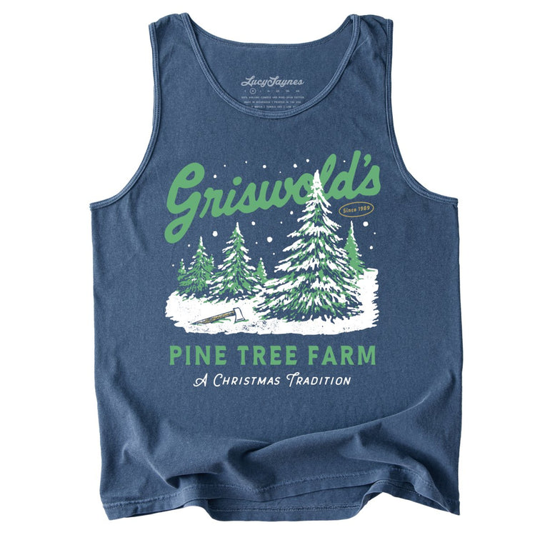 Griswold's Pine Tree Farm Comfort Colors Graphic Tank Top