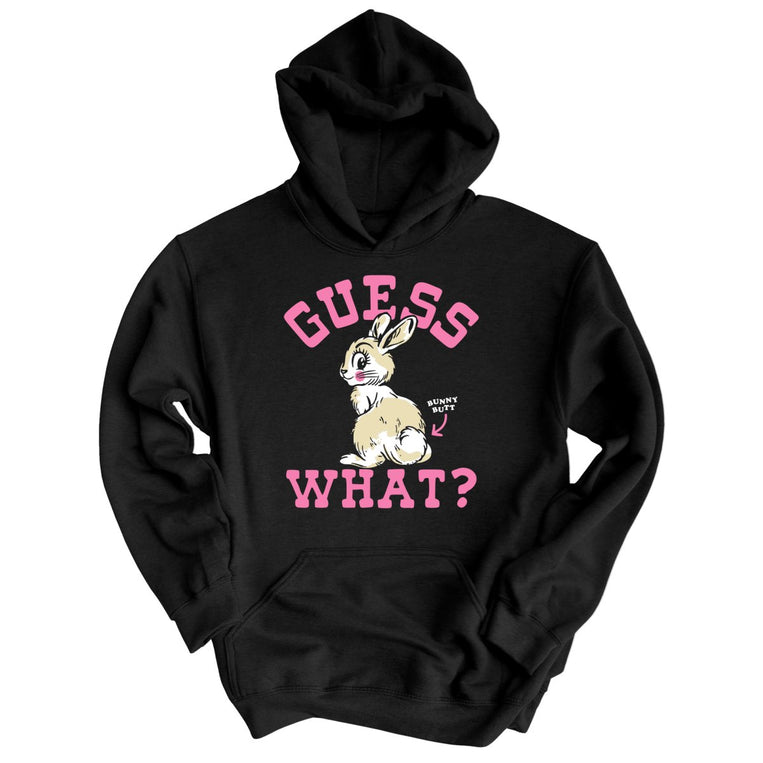 Guess What Bunny Butt Graphic Hoodie - Black