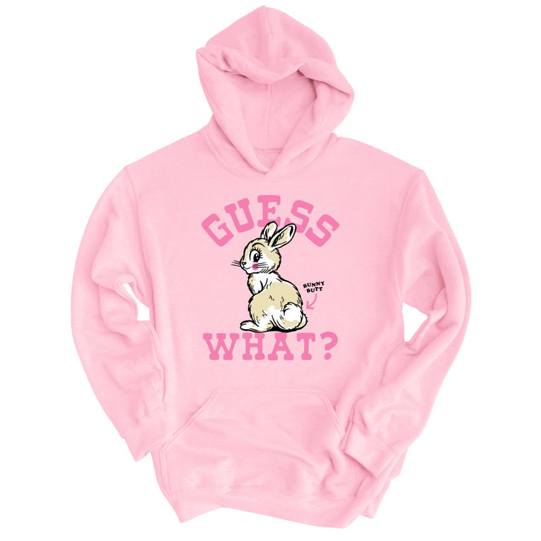 Guess What Bunny Butt Graphic Hoodie - Light Pink