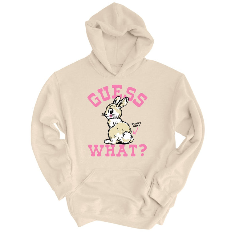Guess What Bunny Butt Graphic Hoodie - Sand