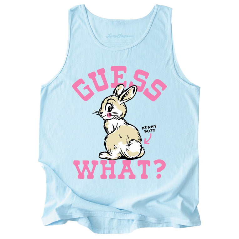Guess What Bunny Butt Comfort Colors Graphic Tank Top
