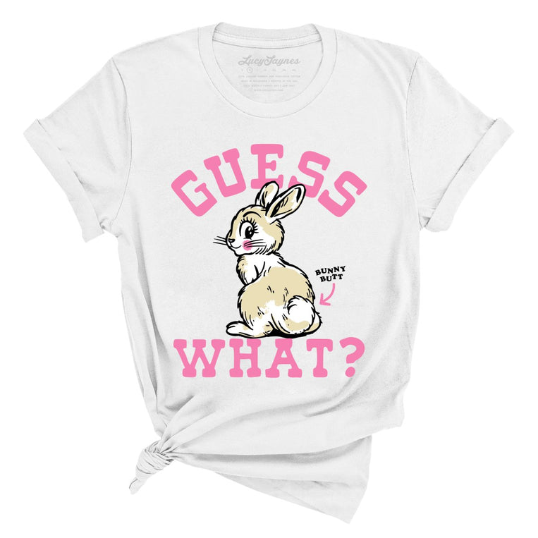 Guess What Bunny Butt Graphic Tee - White
