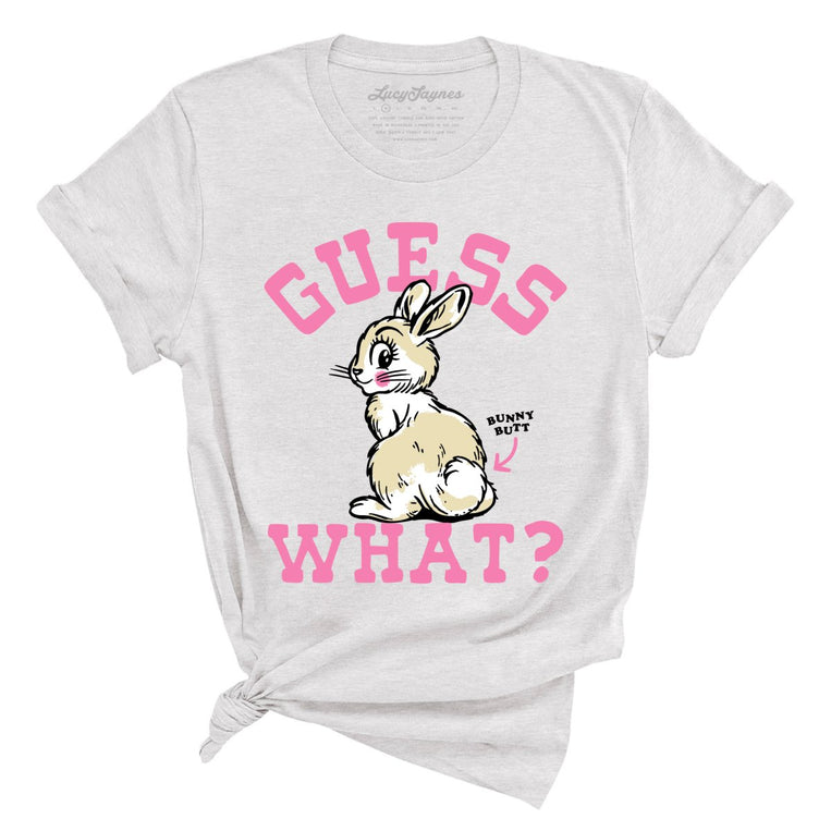 Guess What Bunny Butt Graphic Tee - Ash