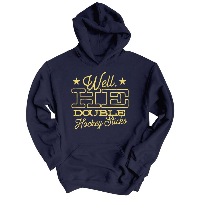 H E Double Hockey Sticks Graphic Hoodie - Classic Navy