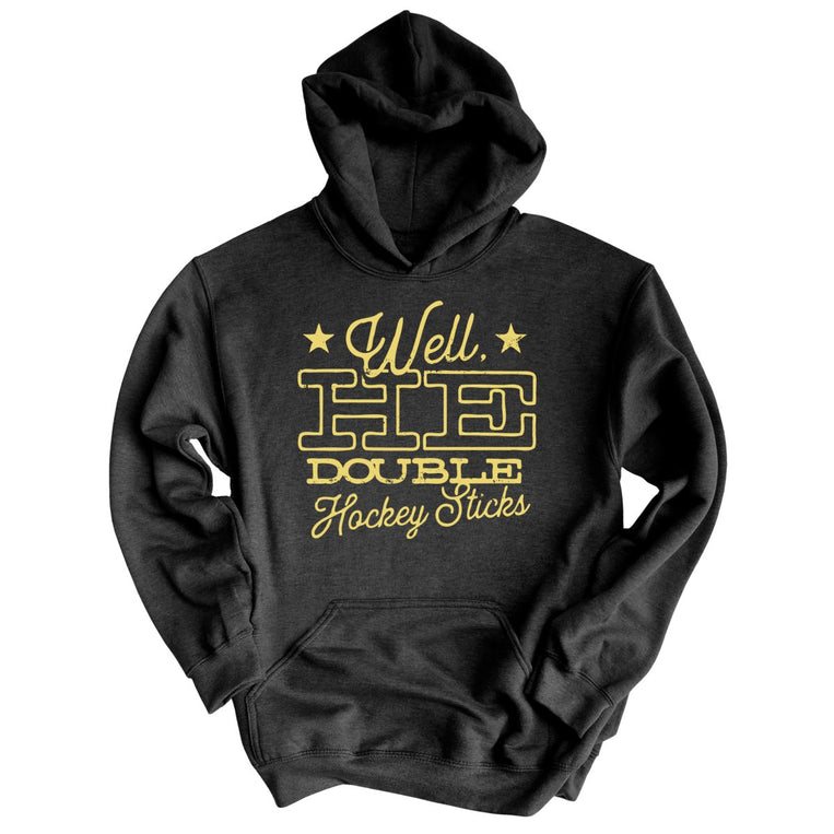 H E Double Hockey Sticks Graphic Hoodie - Charcoal Heather