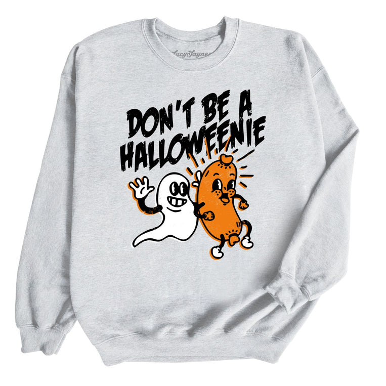 Halloweenie Graphic Sweatshirt - Ash
