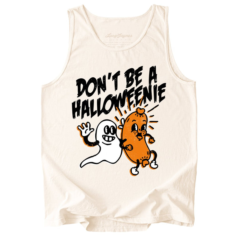 Halloweenie Comfort Colors Graphic Tank Top - Ivory