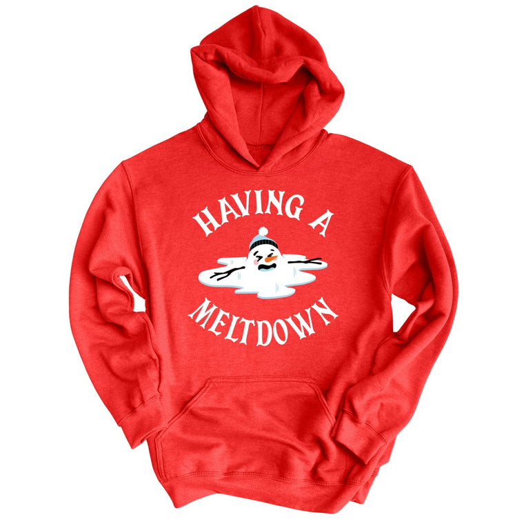 Having A Meltdown Graphic Hoodie - Red