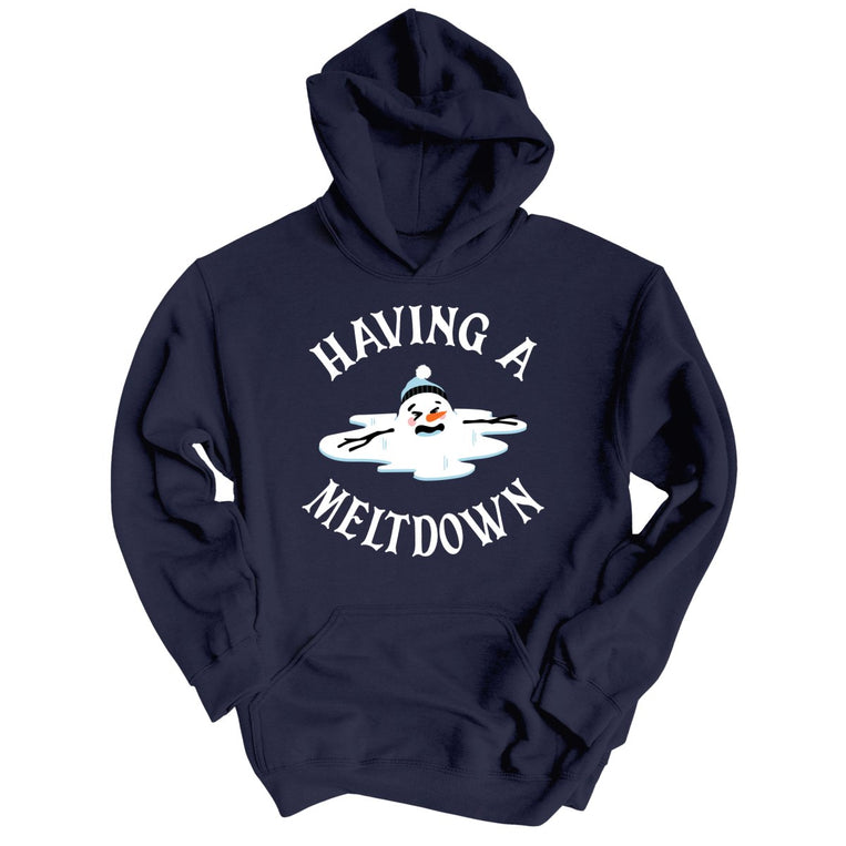 Having A Meltdown Graphic Hoodie - Classic Navy