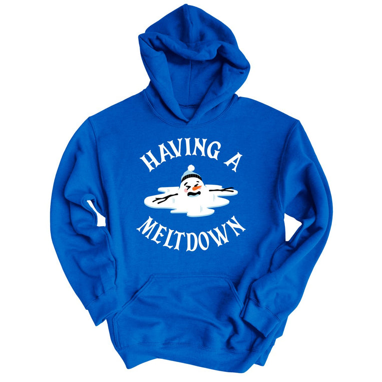 Having A Meltdown Graphic Hoodie - Royal