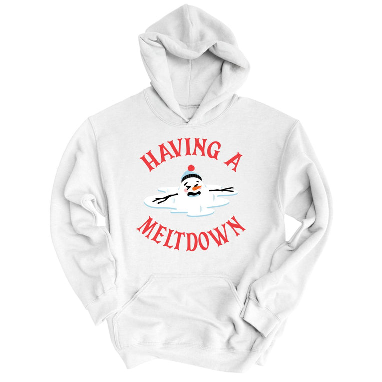 Having A Meltdown Graphic Hoodie - White