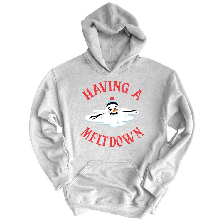 Having A Meltdown Graphic Hoodie - Grey Heather