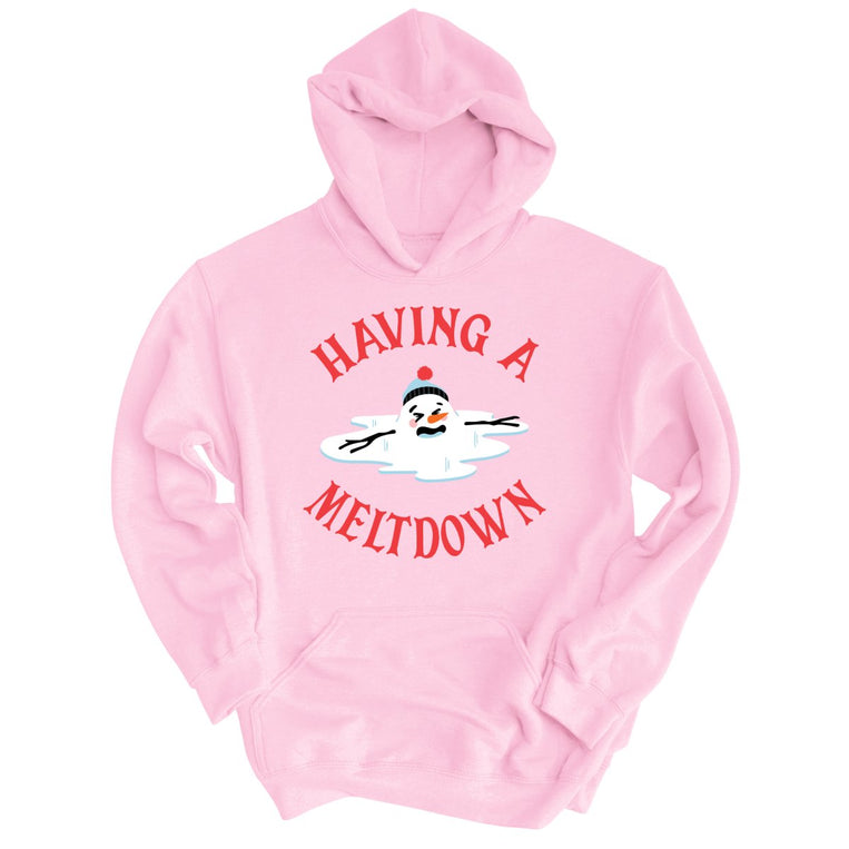Having A Meltdown Graphic Hoodie - Light Pink