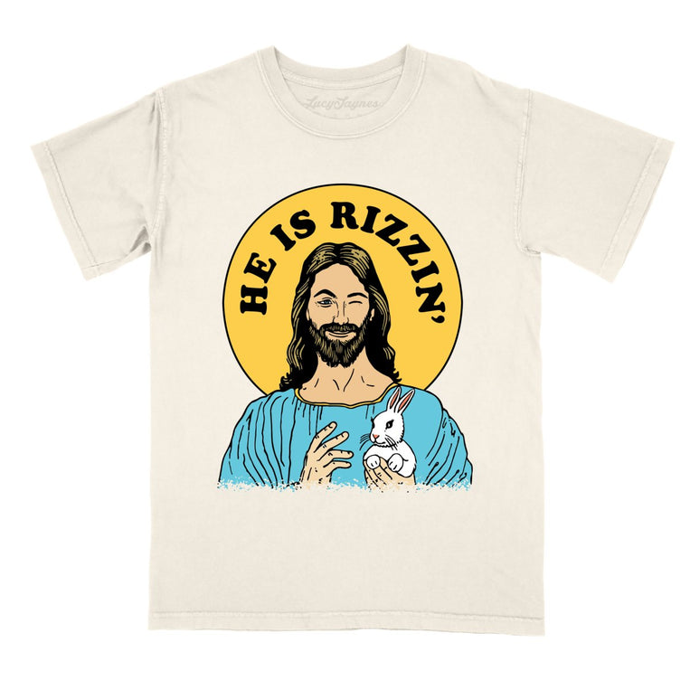 He Is Rizzin' Comfort Colors Graphic Tee - Ivory