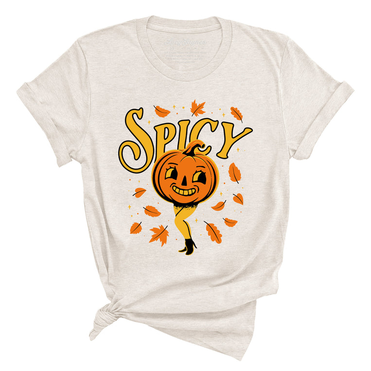 Spicy Pumpkin Graphic Tee - Heather Dust