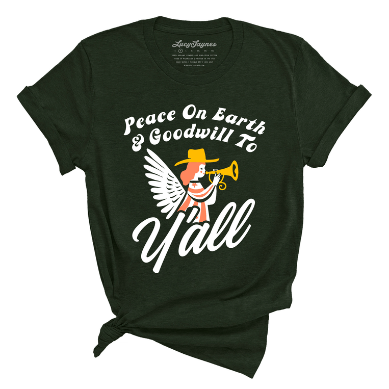Goodwill To Y'all Graphic Tee - Heather Forest