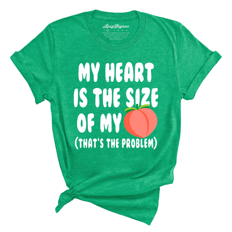 My Heart Is The Size Of My Butt Graphic Tee - Heather Kelly