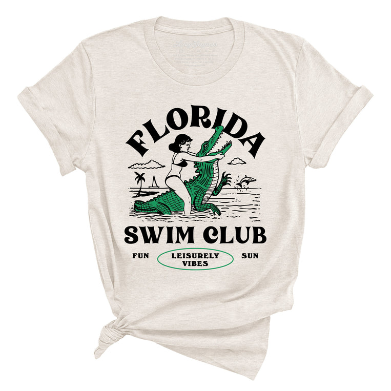 Florida Swim Club Graphic Tee - Heather Dust
