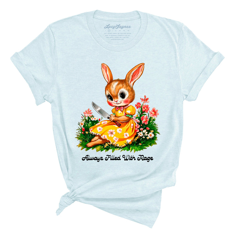 Always Filled With Rage Graphic Tee - Heather Ice Blue